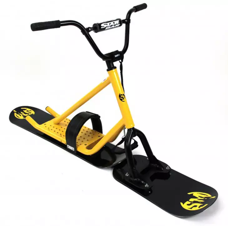 snowscoot, trottinette des neiges, bmx neige, snowboard, ski